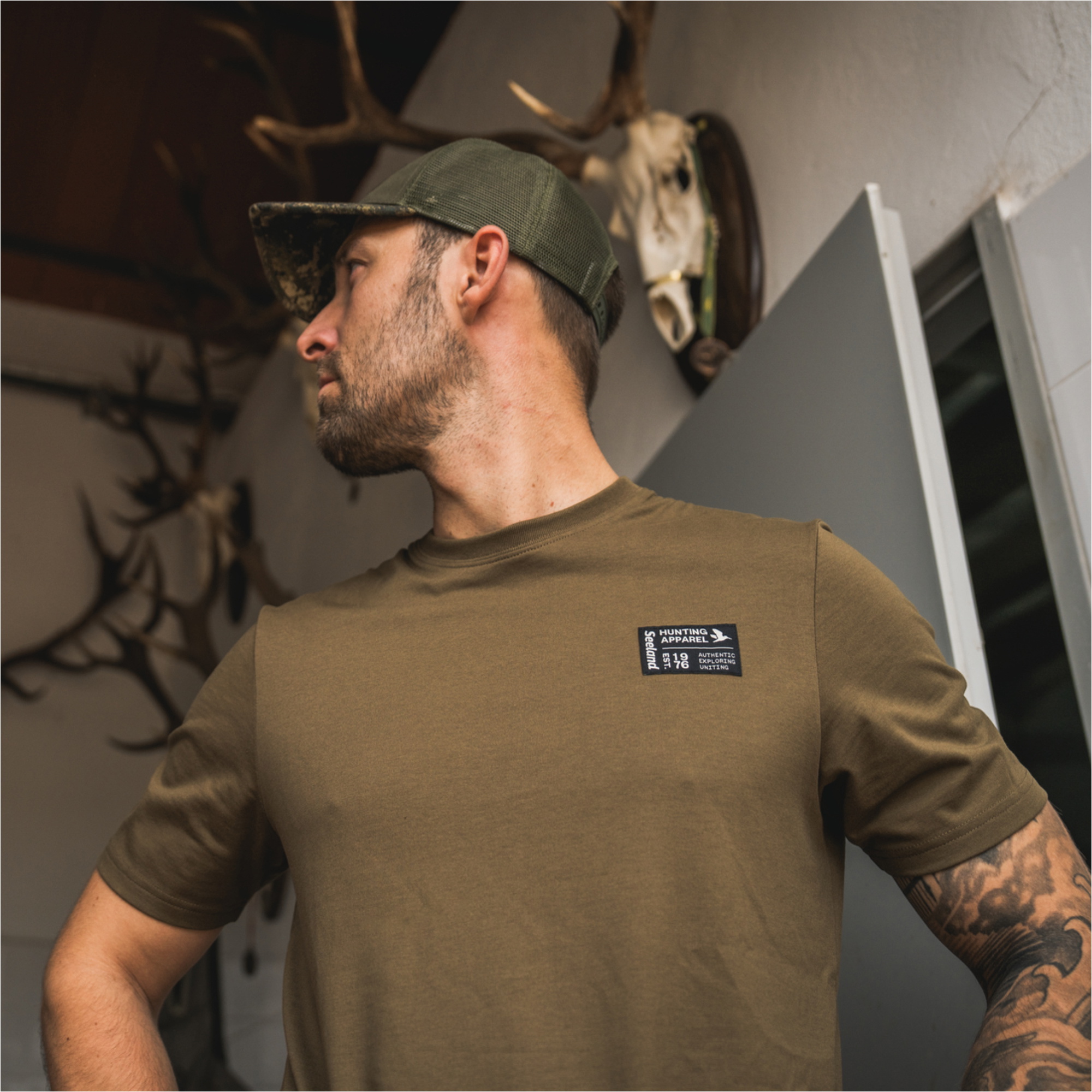 2025 Seeland Mens Striker T - Shirt 40440 - Military Olive